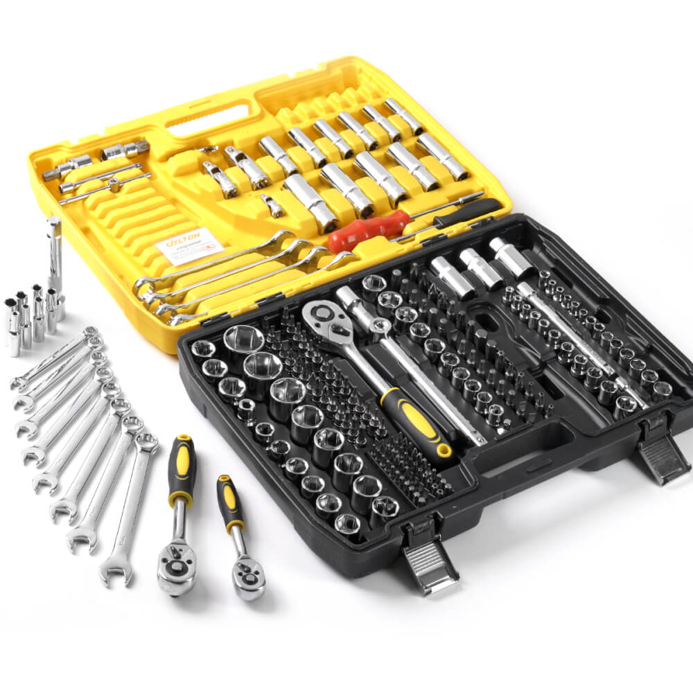 ชุดบ็อกซ์ DELTON รุ่น DKT-216PCS 1/4 , 3/8 , 1/2 นิ้ว แพ็ก 216 ชิ้น